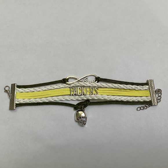 Green and Yellow “Love Packers “Bracelet - Picture 2 of 7